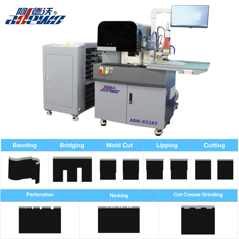 Машина за автоматично огъване на щанци за рязане на гънки за картон